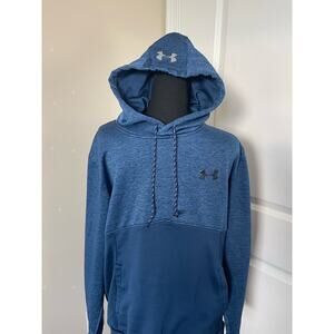 Under Armour Men's Blue Hoodie Logo on Chest and Hood | Size Large